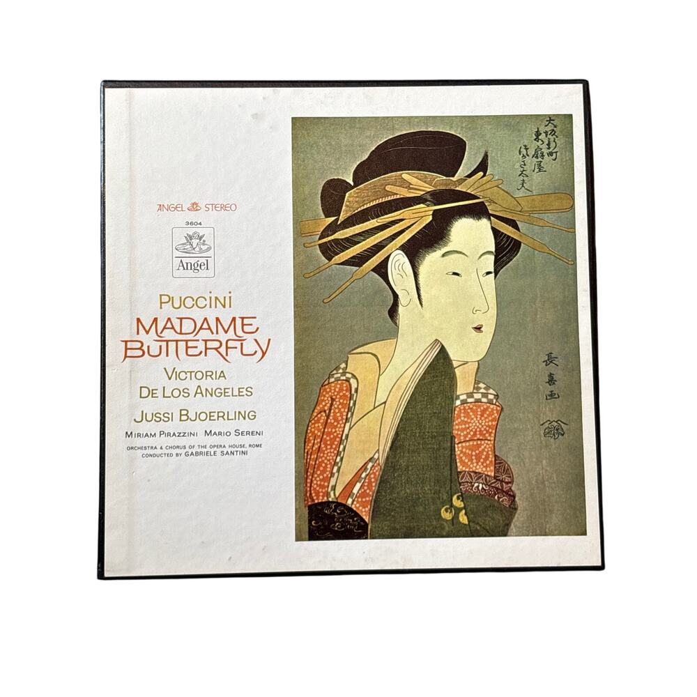 1955 Puccini: MADAME BUTTERFLY 3xLP Vinyl Box Set Angel 3604 booklet insert